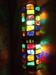 Vintage Antique Leaded Glass Chunk Folk Art Lamp Shade 72 Pc Peter Marsh Style Lamps photo 9