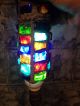 Vintage Antique Leaded Glass Chunk Folk Art Lamp Shade 72 Pc Peter Marsh Style Lamps photo 5