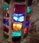 Vintage Antique Leaded Glass Chunk Folk Art Lamp Shade 72 Pc Peter Marsh Style Lamps photo 8