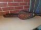 Wooden Poker Work Australiana Fire Bellows As Found Leather Studs Antique Woodenware photo 1