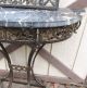Oscar Bach Iron Bronze And Marble Console With Mirror Art Deco Other Antique Furniture photo 6