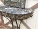 Oscar Bach Iron Bronze And Marble Console With Mirror Art Deco Other Antique Furniture photo 7