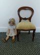 Antique Minature Wooden Chair - Apprentice Piece - Doll Teddy Bear - Rare 1800-1899 photo 3