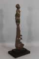 Antique African Congo Ceremonial Knife,  Carved Wood Bound Woman Slave Other African Antiques photo 1