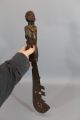 Antique African Congo Ceremonial Knife,  Carved Wood Bound Woman Slave Other African Antiques photo 3