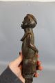 Antique African Congo Ceremonial Knife,  Carved Wood Bound Woman Slave Other African Antiques photo 8