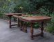 Antique Dining Table Library Desk Banquet Opens French Renaissance Solid Walnut 1800-1899 photo 2