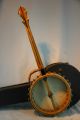 Vintage 1920 ' S Unknown 4 String Tenor Banjo Open Back Project Thick Maple Tone String photo 3