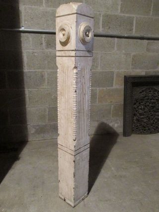 Ornate Antique Walnut Newel Post 48 Tall Architectural Salvage photo