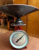 Vintage Counter Top Red - Finish Stamped Steel Scale W/weighted Stamped Steel Pan Scales photo 2
