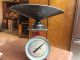 Vintage Counter Top Red - Finish Stamped Steel Scale W/weighted Stamped Steel Pan Scales photo 3
