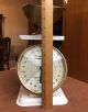 Vintage American Family Scale Counter Top Model White Enamel With Pan 25 Lbs. Scales photo 9
