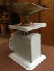 Vintage American Family Scale Counter Top Model White Enamel With Pan 25 Lbs. Scales photo 6