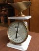Vintage American Family Scale Counter Top Model White Enamel With Pan 25 Lbs. Scales photo 8