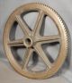 Vintage Modern Industrial Milled Bronze Cog Gear Wheel Machine Age Sculpture Industrial Molds photo 1