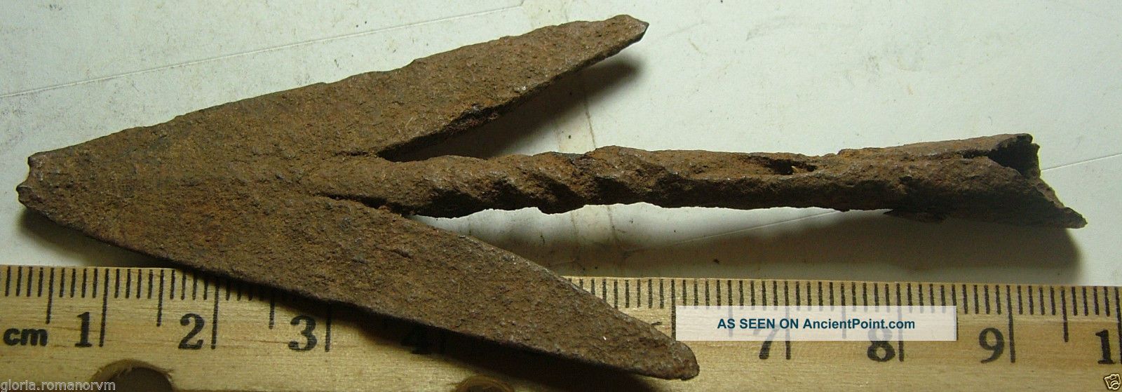 Rare Ancient Roman Weapon Javelin Arrowhead Swallowtail Bolt Head Spear Blade Roman photo