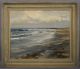 Vintage Harry Swanson Massachusetts Beach Seascape Oil Painting,  Emerson Rocks Other Maritime Antiques photo 1