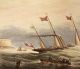Antique 19thc Maritime Watercolor Painting Steamship Hm Fairy Royal Yacht Other Maritime Antiques photo 3