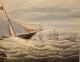 Antique 19thc Maritime Watercolor Painting Steamship Hm Fairy Royal Yacht Other Maritime Antiques photo 4