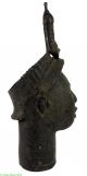 Ife Bronze Crowned Head Of Oni Yoruba Nigeria African Art Was $610.  00 Other African Antiques photo 2