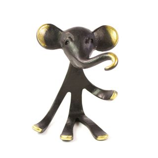 Vintage Walter Bosse Bronze Modern Austria Elephant Ring Holder Mid Century Mod photo