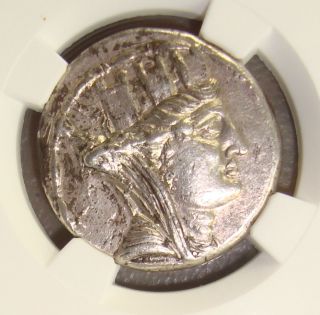 81/0 - 17/6 Bc Syria,  Laodicea Ancient Greek Silver Tetradrachm Ngc Au 4/5 3/5 photo