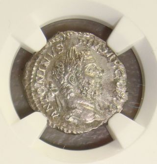 Ad 198 - 217 Caracalla Ancient Roman Silver Denarius Virtus Reverse Ngc Au 5/5 3/5 photo