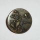 4 Victorian Antique Paris Back Mark Metal Picture Buttons Butterfly & Flowers Buttons photo 2