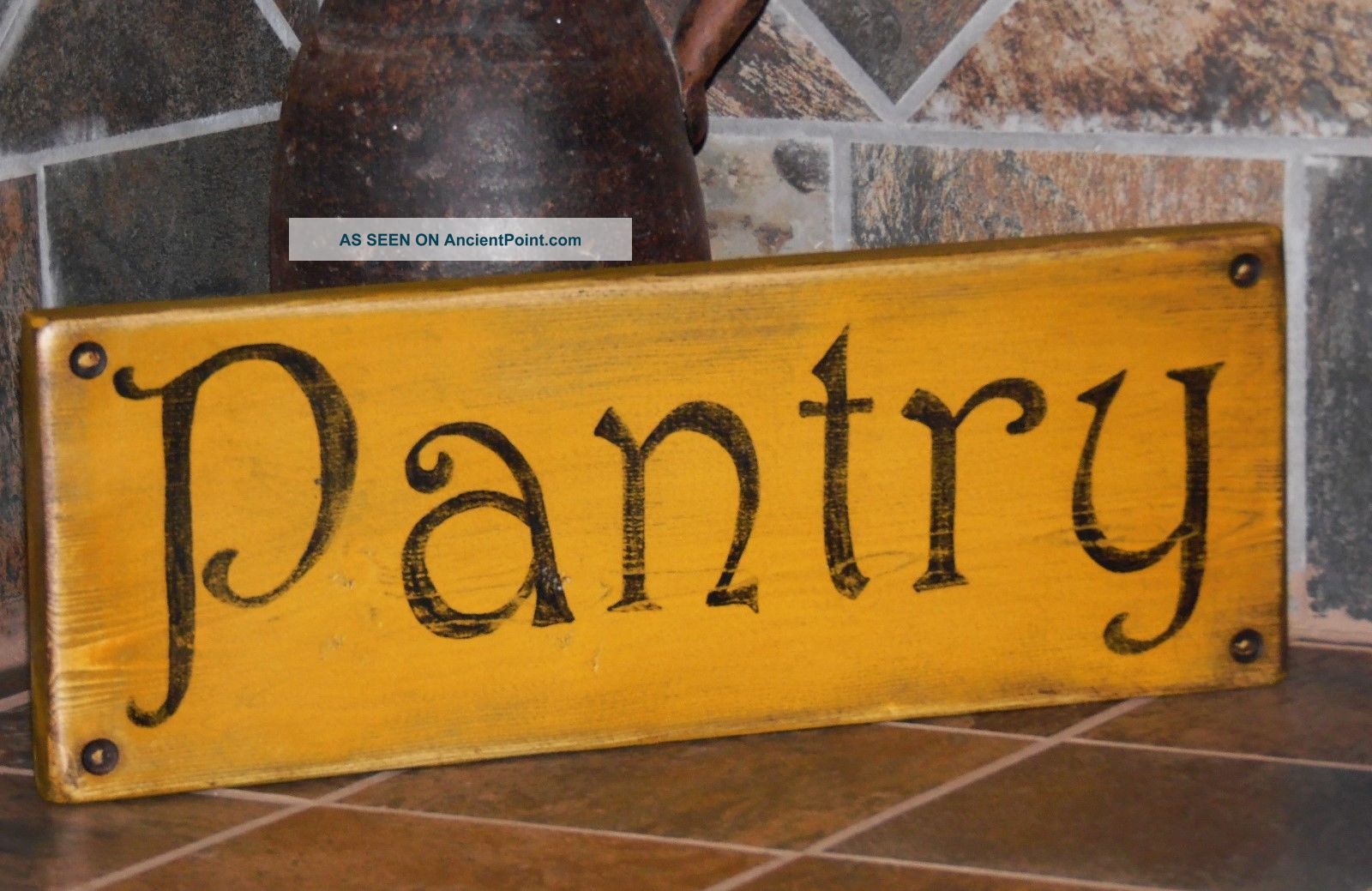 Primitive Pantry Primitive Wood Sign Hand Painted Rustic Sign Rustic Sign Primitives photo