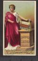 Davenport Ia Columbia Keystone Clothes Wringer Miss Liberty Old Advertising Card Washing Machines photo 1