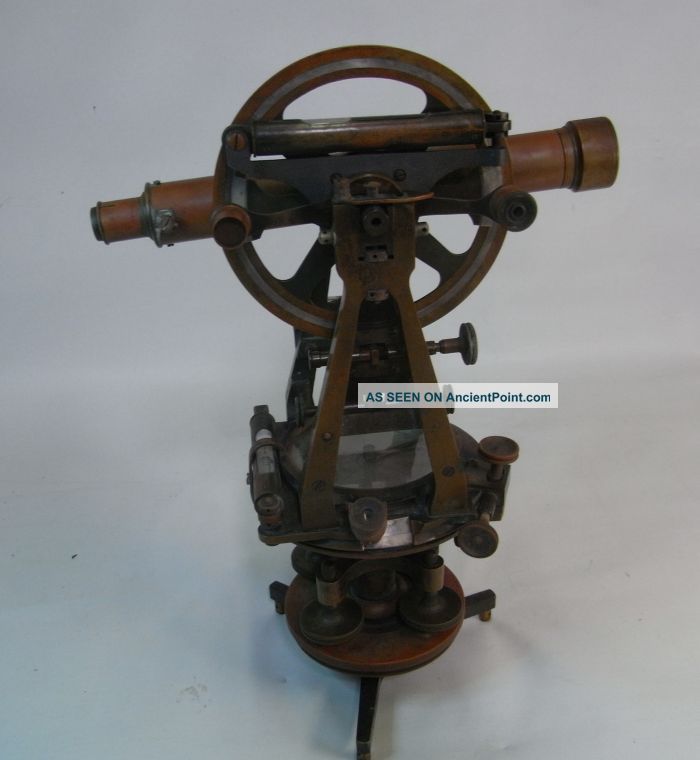 Antique Troughton & Simms London Brass Survey Theodolite W Case,  C.  1890 - 1915 Science & Medicine (Pre-1930) photo