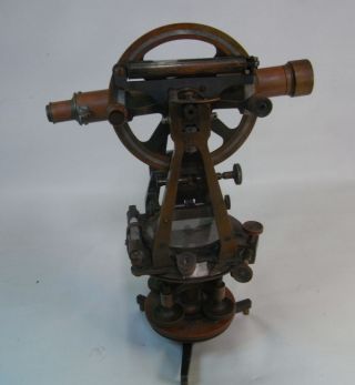 Antique Troughton & Simms London Brass Survey Theodolite W Case,  C.  1890 - 1915 photo