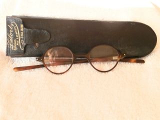 Faux Tortoise Shell French Glasses In Leather Case (delort Toulouse) 1900 - 10 photo