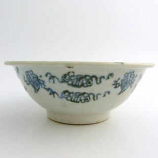 15th Century Chinese Ming Dynasty Blue And White Porcelain Bowl photo