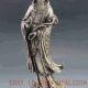 Oriental Vintage Silver Copper Handwork Carved Ruyi Kwan - Yin Statue Kwan-yin photo 2