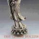 Oriental Vintage Silver Copper Handwork Carved Ruyi Kwan - Yin Statue Kwan-yin photo 3