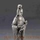 Oriental Vintage Silver Copper Handwork Carved Ruyi Kwan - Yin Statue Kwan-yin photo 4