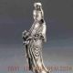 Oriental Vintage Silver Copper Handwork Carved Ruyi Kwan - Yin Statue Kwan-yin photo 6