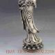Oriental Vintage Silver Copper Handwork Carved Ruyi Kwan - Yin Statue Kwan-yin photo 7