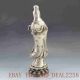 Oriental Vintage Silver Copper Handwork Carved Ruyi Kwan - Yin Statue Kwan-yin photo 8