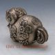 Chinese Silver Copper Handwork Hand - Carved Sheep Statue - - 三羊开泰 Buddha photo 2