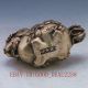 Chinese Silver Copper Handwork Hand - Carved Sheep Statue - - 三羊开泰 Buddha photo 3