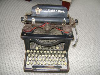 L.  C.  Smith&bros Antique Typewriter.  Needs A Little Repair. photo