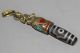 Ancient Chinese Tibet Copper Buddha Inlaid Dzi Bead Pendant Necklaces & Pendants photo 7