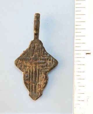 Ancient Old Believer Bronze Cross Female (ma24) photo