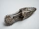 Antique Ottoman Silver Wedding Rare Hair Pin Filigree Brooch Slipper Islamic photo 6
