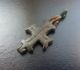 Bronze Reliquary Two - Part Cruciform Pendant With Hinge & Loop 9th - 12th Cent Ad Roman photo 1