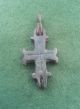 Bronze Reliquary Two - Part Cruciform Pendant With Hinge & Loop 9th - 12th Cent Ad Roman photo 2
