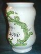 Vintage Pharmacy Drugstore Apothecary Jar Pot France Handpainted Caduceus Snakes Bottles & Jars photo 4