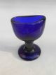 Early 20th C.  Cobalt Blue Glass Woods Barnsley Pedestal Eye Bath/cup Other Medical Antiques photo 1